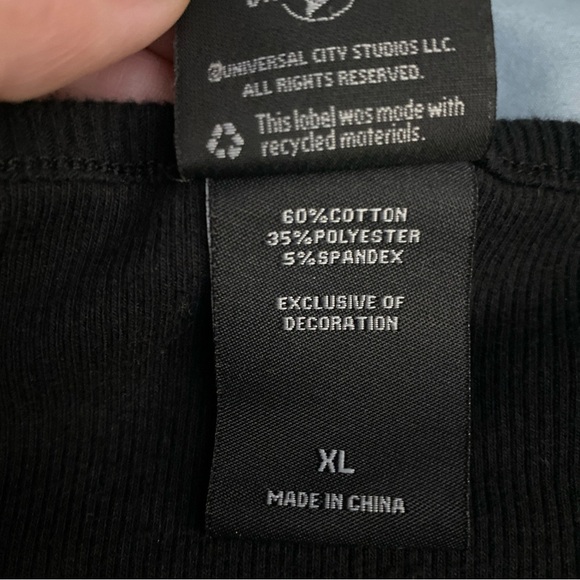 Universal Studio Monster Long-Sleeve Black Romper Top Shorts Horror Halloween - Picture 4 of 11